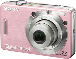 Câmera digital Sony Cyber-shot DSC-W55 - Cortesia Sony, editada pelo Câmera versus Câmera